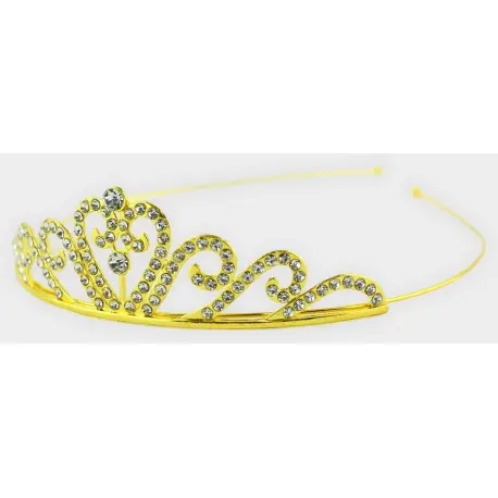 Tiara gold rhinestones